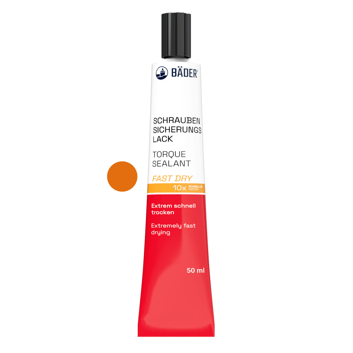 BADER Torque Sealant Fast Dry Orange Tube 50ml