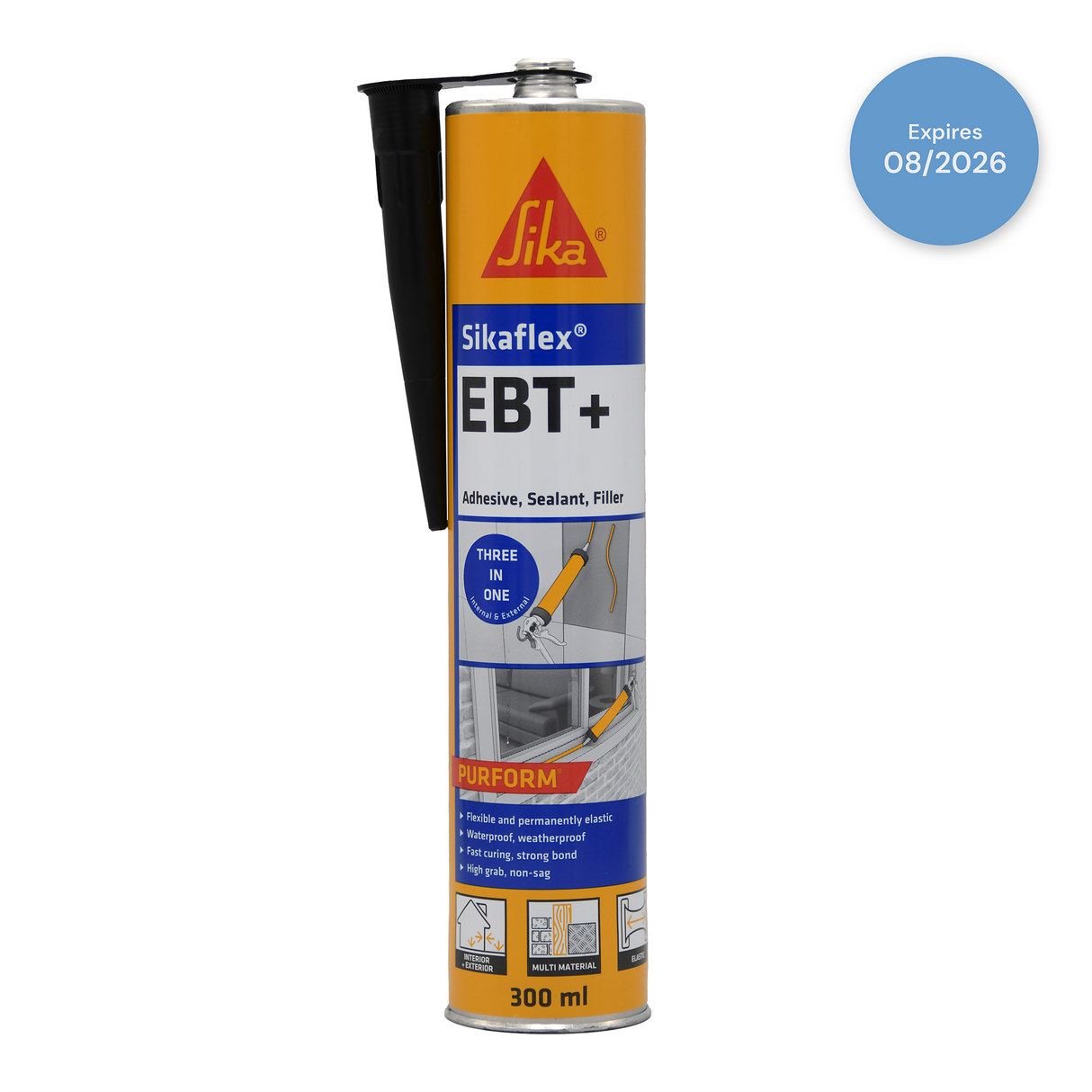 Sikaflex EBT+ Adhesive and Sealant Black 300ml
