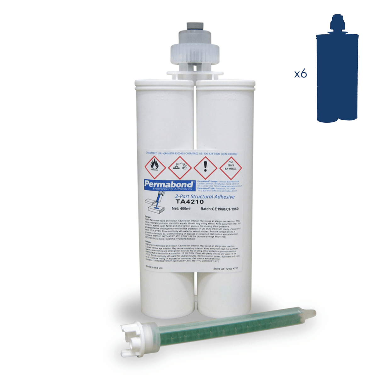 Permabond TA4210 Toughened Acrylic Adhesive 400ml