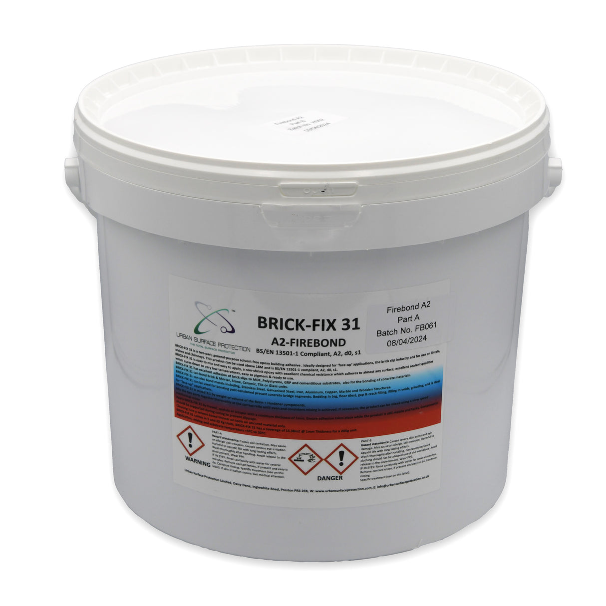 Brick-Fix 3:1 A2 Firebond Brick Epoxy Adhesive 20kg