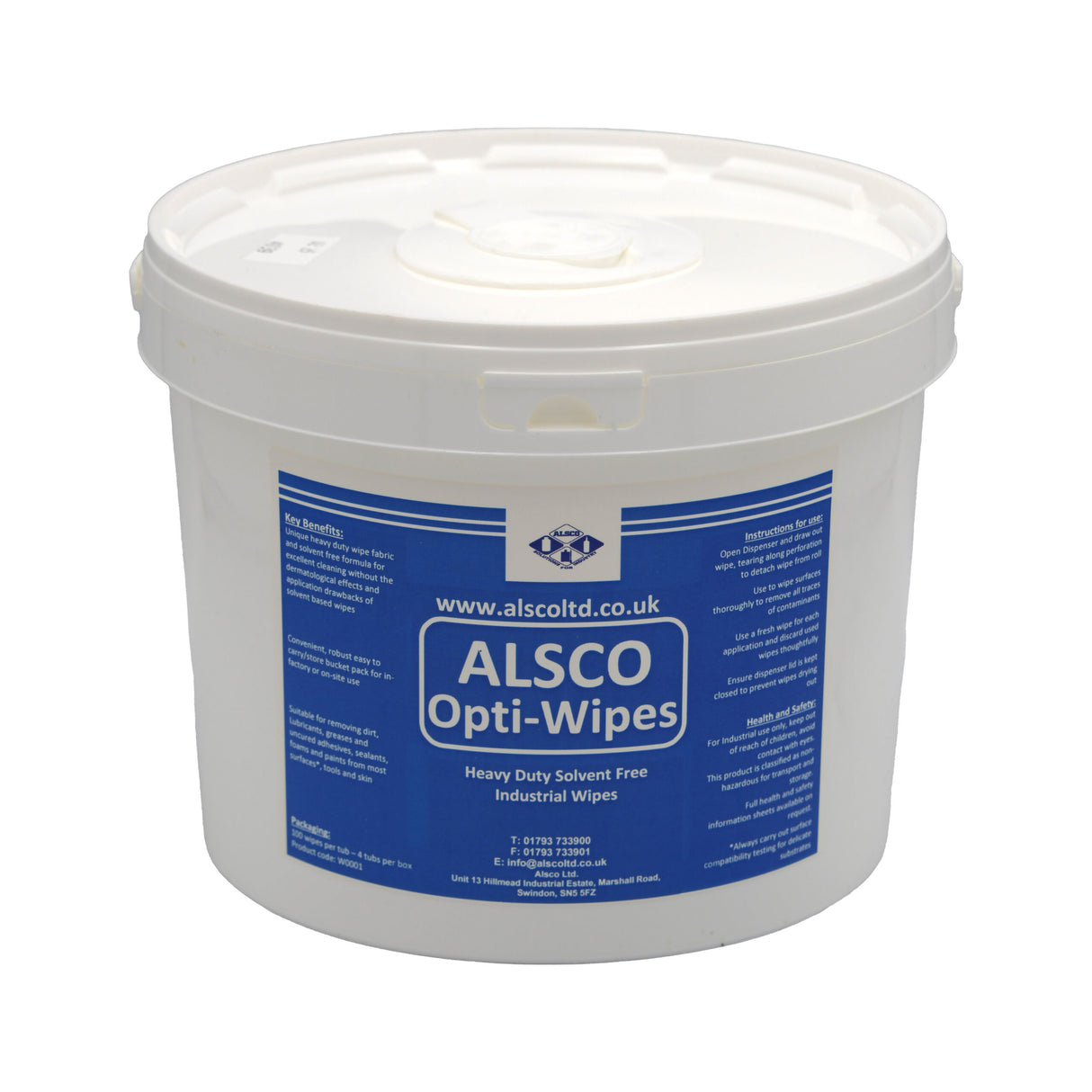 Alsco Anti-Bacterial Opti-Wipes Cleaning Wipes (Tub 100)