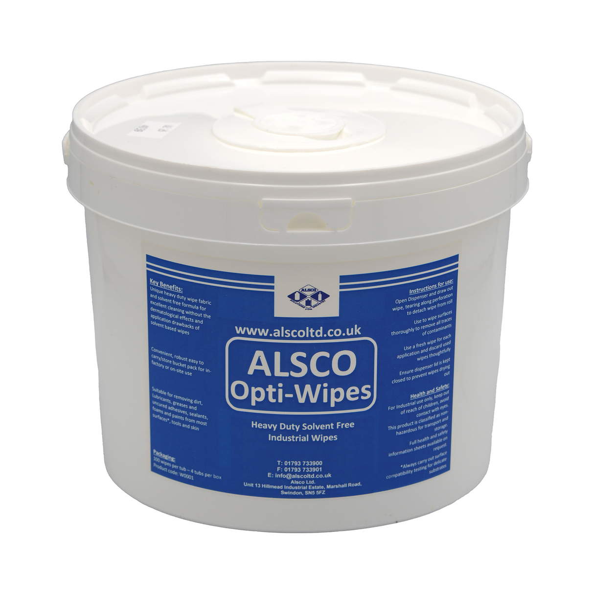 Alsco Anti-Bacterial Opti-Wipes Cleaning Wipes (Tub 100)