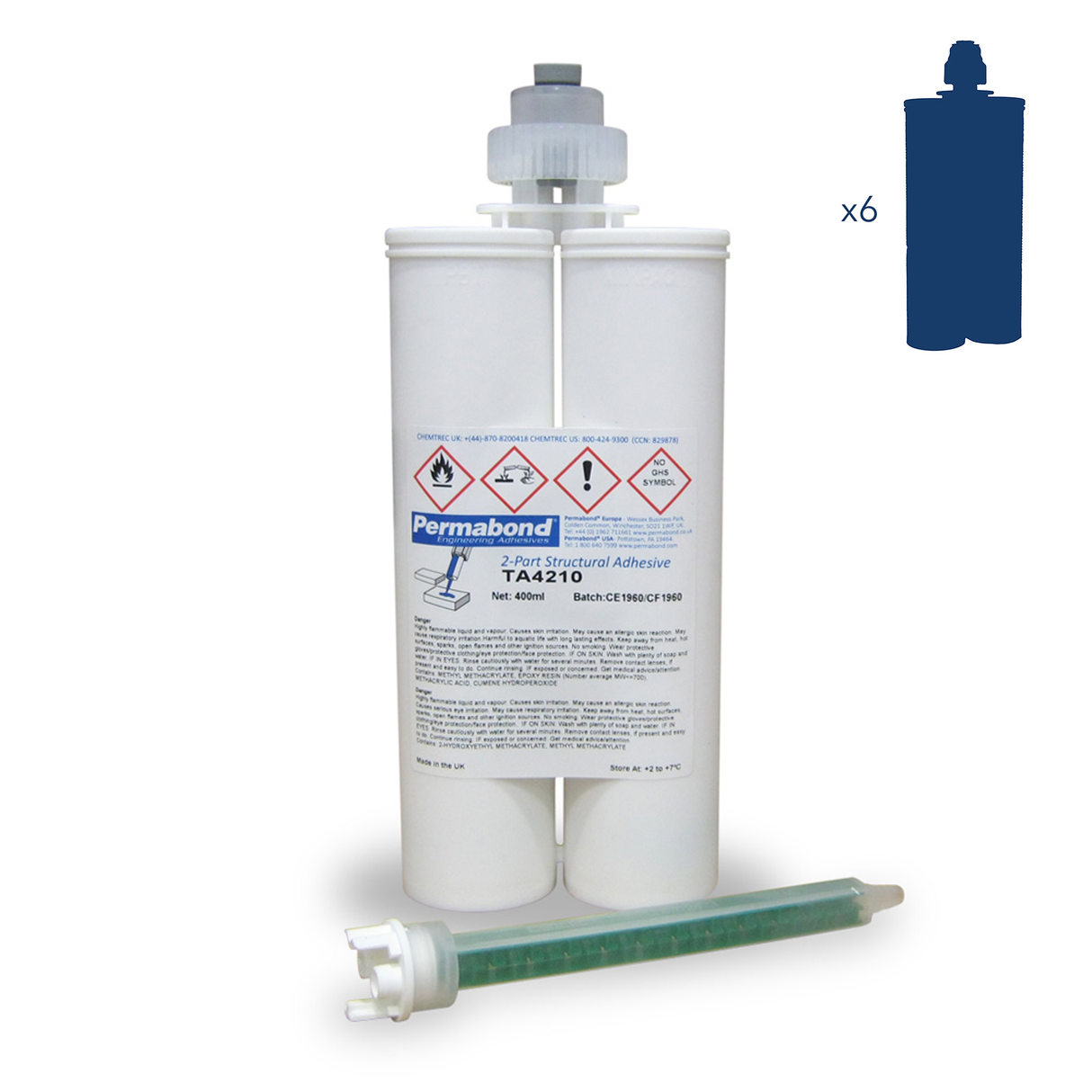 Permabond TA4210 Toughened Acrylic Adhesive 400ml