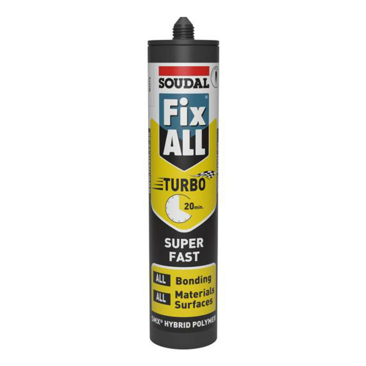 Fix All Turbo Adhesive/Sealant White 290ml Cartridge