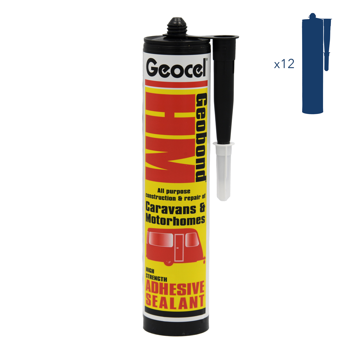 Geobond HM/High Modulus Silicone Sealant/Adhesive White 290ml