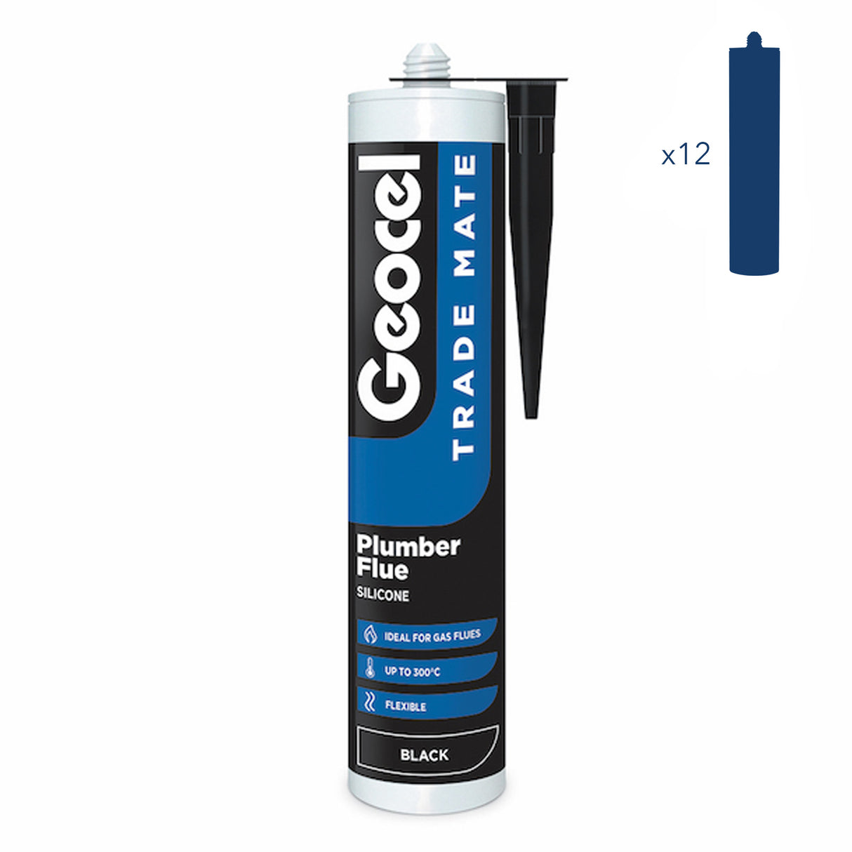 Geocel Trade Mate Plumber Flue Silicone 310ml Black